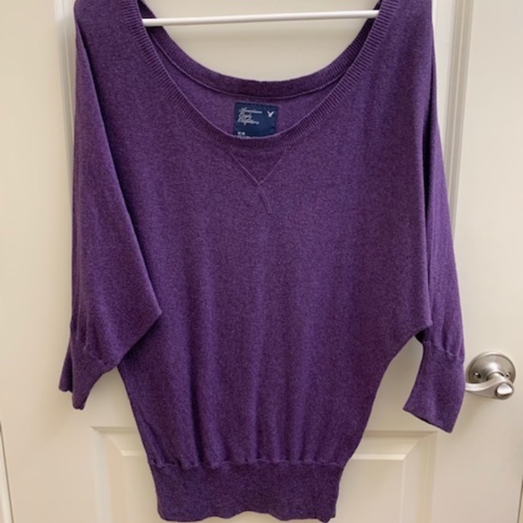 American Eagle Outfitters Sweaters - American Eagle Purple Off The Shoulder Top